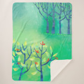 Abstrakte Grüne Landschaft Kunst Sherpadecke (Vorderseite)