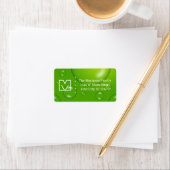 Abstrakte grüne Limone Tropfen Adressaufkleber (Insitu)