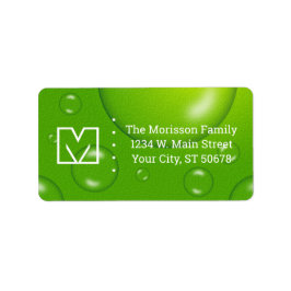 Abstrakte grüne Limone Tropfen Adressaufkleber