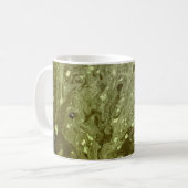 Abstrakte grüne Malerei Kaffeetasse (Vorderseite Links)