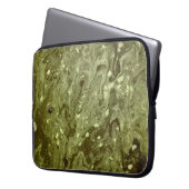 Abstrakte grüne Malerei Laptopschutzhülle (Vorderseite Links)
