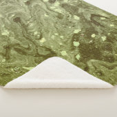 Abstrakte grüne Malerei Sherpadecke (3/4)