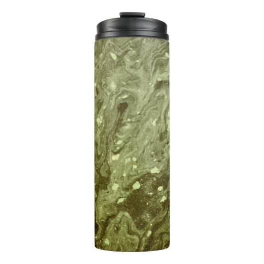 Abstrakte grüne Malerei Thermosbecher (Vorderseite)