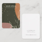 Abstrakte grüne Orangenblende 4 Studentenvorführun Visitenkarte (Vorne/Hinten)