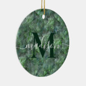 Abstrakte grüne Quarzgranit-Kalligraphie Keramik Ornament (Rechts)