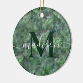 Abstrakte grüne Quarzgranit-Kalligraphie Keramik Ornament (Links)