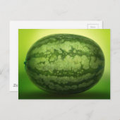 Abstrakte Grüne Rind einer Wassermelone Postkarte (Vorne/Hinten)