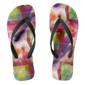 Abstrakte grüne, rote Tapete Badesandalen (Fußbett)