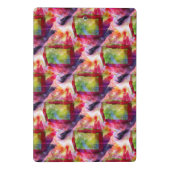 Abstrakte grüne, rote Tapete Mini Klemmbrett (Rückseite)