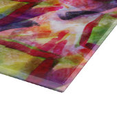 Abstrakte grüne, rote Tapete Schneidebrett (Ecke)