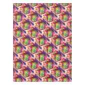 Abstrakte grüne, rote Tapete Tischdecke (Vorderseite)