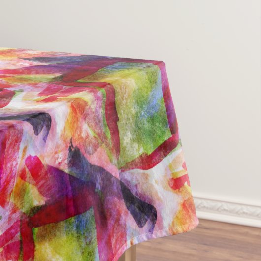 Abstrakte grüne, rote Tapete Tischdecke (Beispiel)