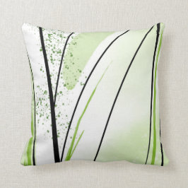 Abstrakte grüne Schwarze Kissen