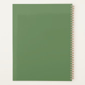 Abstrakte Grüne Spirale Natur Kunst Planer (Rückseite)