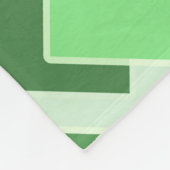 Abstrakte grüne Töne - Quadratmuster Fleecedecke (Ecke)