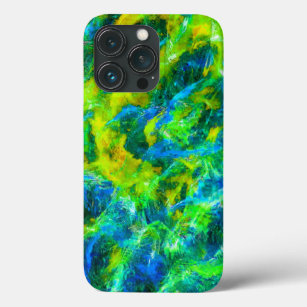 Abstrakte grüne und blaue Flammen Case-Mate iPhone Hülle