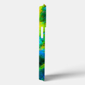 Abstrakte grüne und blaue Flammen Case-Mate iPhone Hülle (Rückseite / Rechts)