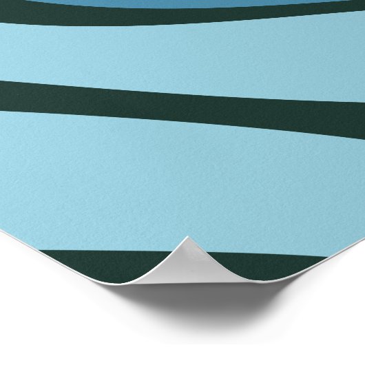 Abstrakte grüne und blaue Halbinsel Poster (Ecke)