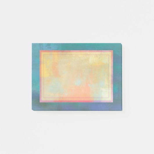 Abstrakte grüne und Lila Ruhe Post-it Klebezettel (Vorderseite)