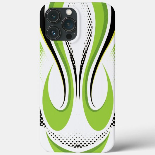 Abstrakte, grüne und schwarze Kurve Case-Mate iPhone Hülle (Rückseite)