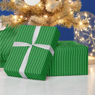 Abstrakte grüne Wald Bäume Vintage-Muster Geschenkpapier