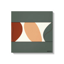 Abstrakte, grüne Wandkunst