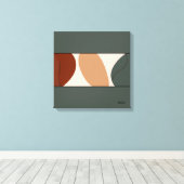 Abstrakte, grüne Wandkunst Leinwanddruck (Insitu (Holzboden))