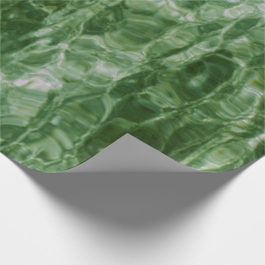 Abstrakte grüne Wasser-Geschenk-Verpackung Geschenkpapier (Ecke)