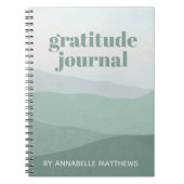 Abstrakte grüne Wasserfarbe Dankbarkeit Notizblock (Vorderseite)