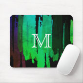 Abstrakte grüne Wasserfarbe-Spritzer-Kunst Vintage Mousepad (Mit Mouse)