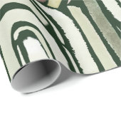 Abstrakte grüne Wasserfarbenpfade Papier Geschenkpapier (Rolleneckpunkt)