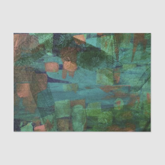 Abstrakte Grünflora Natur Liebhaber des Waldes Seidenpapier (Vorderseite)