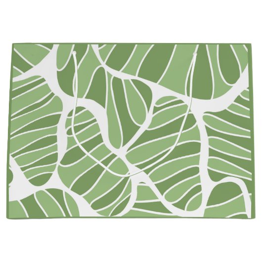 Abstrakte Grünform Geschenktasche Große Geschenktüte (Vorderseite)