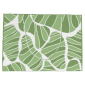 Abstrakte Grünform Geschenktasche Große Geschenktüte (Rückseite)