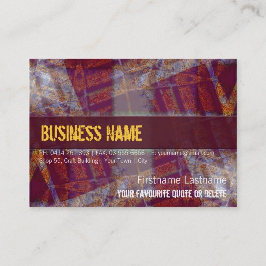 Abstrakte Grunge BiG Business Card Visitenkarte (Vorderseite)