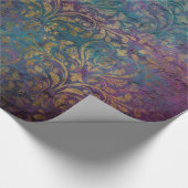 Abstrakte Grunge-Goldtexte Geschenkpapier (Ecke)