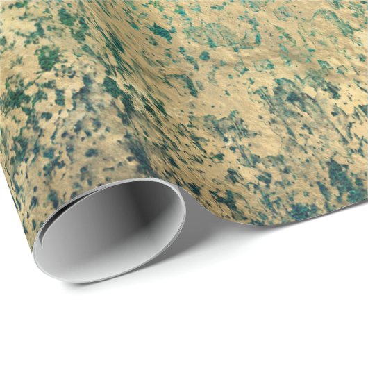Abstrakte Grunge-Goldtexte Geschenkpapier (Rolleneckpunkt)