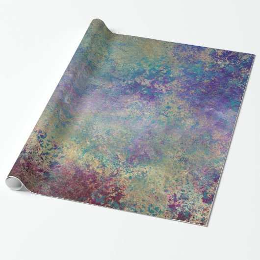 Abstrakte Grunge-Goldtexte Geschenkpapier (Ungerollt)