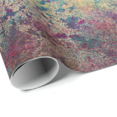 Abstrakte Grunge-Goldtexte Geschenkpapier (Rolleneckpunkt)