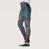 Abstrakte Grunge-Goldtexte Leggings (Links)