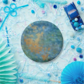 Abstrakte Grunge-Goldtexte Pappteller (Party)