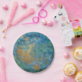 Abstrakte Grunge-Goldtexte Pappteller (Party)