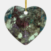 Abstrakte Grunge Grafikdesign-Kunst in Rot-Blau Keramikornament (Vorne)