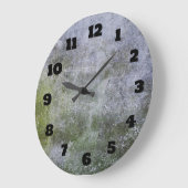 Abstrakte Grunge Moss bedeckte Steinwand Textur Große Wanduhr (Winkel)