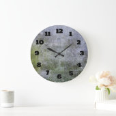Abstrakte Grunge Moss bedeckte Steinwand Textur Große Wanduhr (Zuhause)