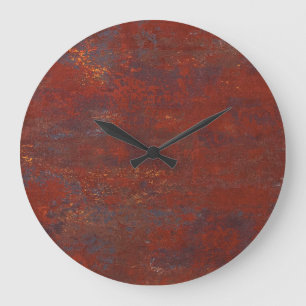 Abstrakte grunge rostige Textur: realistisches Stu Große Wanduhr