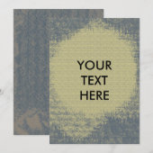 Abstrakte Grunge Tetxure Blank Einladung (Vorne/Hinten)
