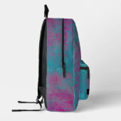 Abstrakte Grunge-Textur mit individuellem Namen Bedruckter Rucksack (Links)
