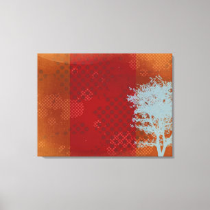 Abstrakte Grunge Tree Wrapped Canvas Print Leinwanddruck