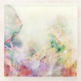 Abstrakte Grungebeschaffenheit mit Watercolorfarbe Glasuntersetzer